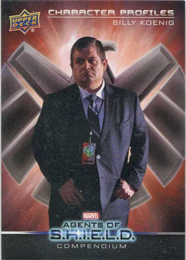 Marvel Agents of SHIELD Compendium Character Profiles Card CB-17 Billy Koenig - Marvel Card Single