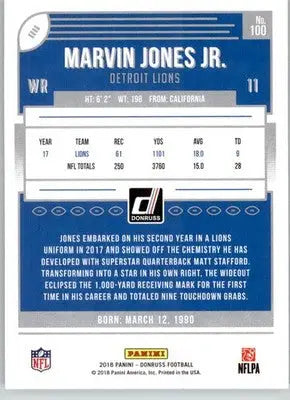Marvin Jones Jr. - 2018 Donruss - #100 - Football - Football Card Single