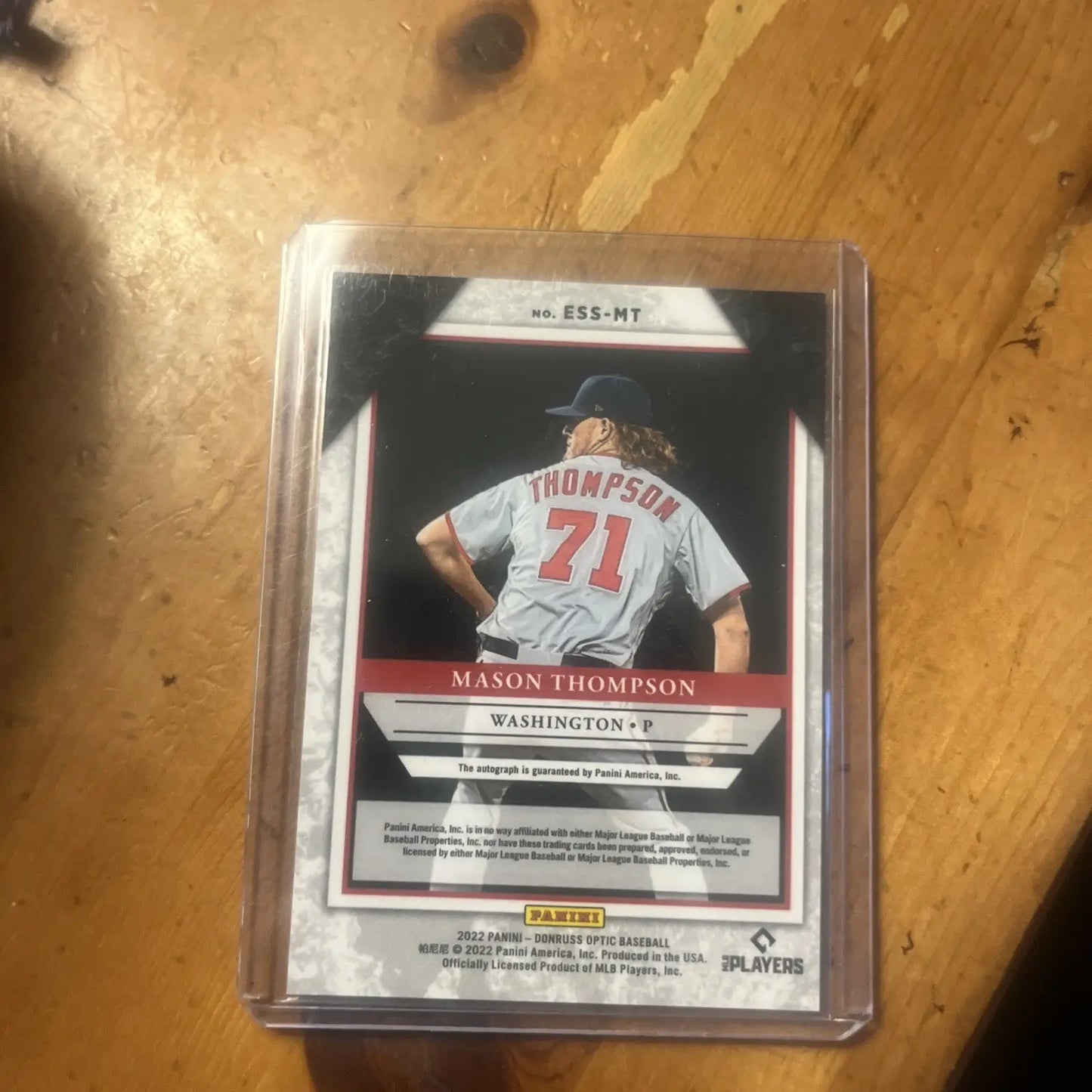 Mason Thompson 2022 Panini Donruss Optic Elite Series Signatures #ESS-MT(B2) - Baseball Card Single