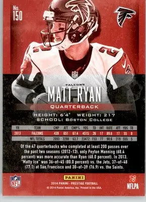 Matt Ryan - 2014 Panini Prestige - #150 - Football - Football Card Single
