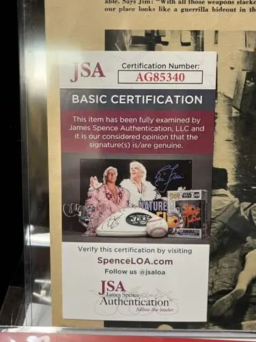 JSA authentication card for Maury Wills Los Angeles Dodgers signed magazine page auto