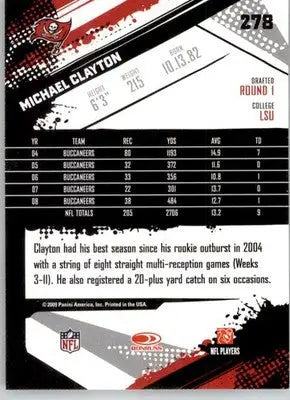 Michael Clayton - 2009 Score - #278 - Football - Football Card Single