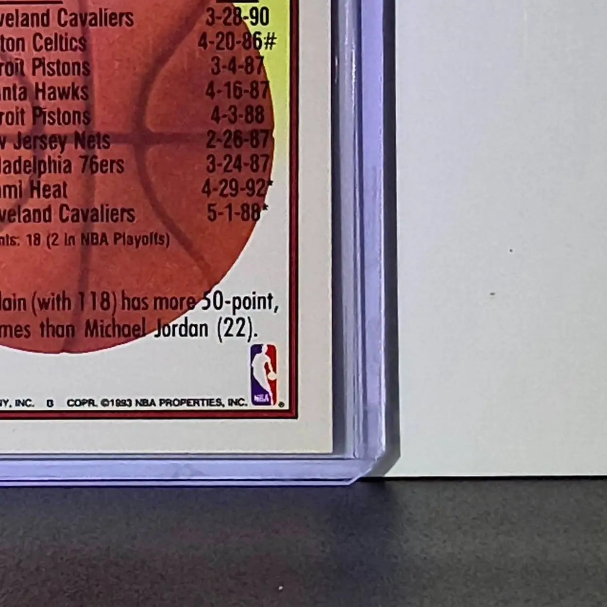 Michael Jordan 1992-93 Topps 50 Point Club #205 Card Chicago Bulls - Basketball Card Single