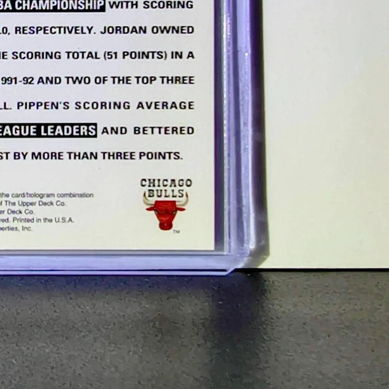 Michael Jordan Scottie Pippen 1992-93 Upper Deck Scoring Threats #62 Card Bulls - Basketball Card Single