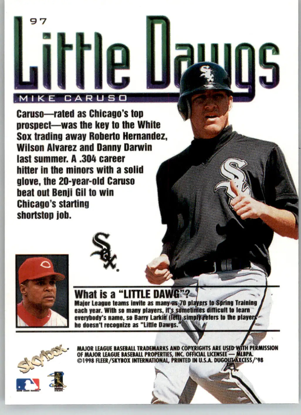 Mike Caruso - 1998 SkyBox Dugout Axcess - #97 - Baseball - Baseball Card Single