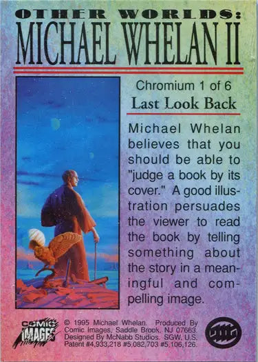 Trading card featuring Michael Whelan II artwork, a chromium chase card with vibrant colors