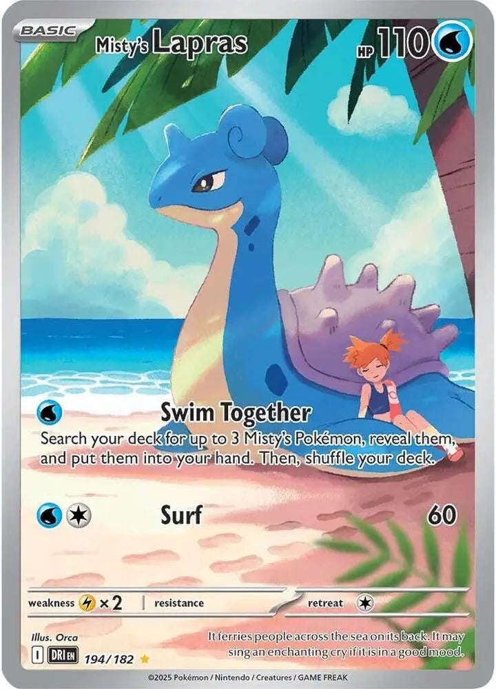 Misty’s Lapras - 194/182 - SV10: Destined Rivals - Pokémon Card Single