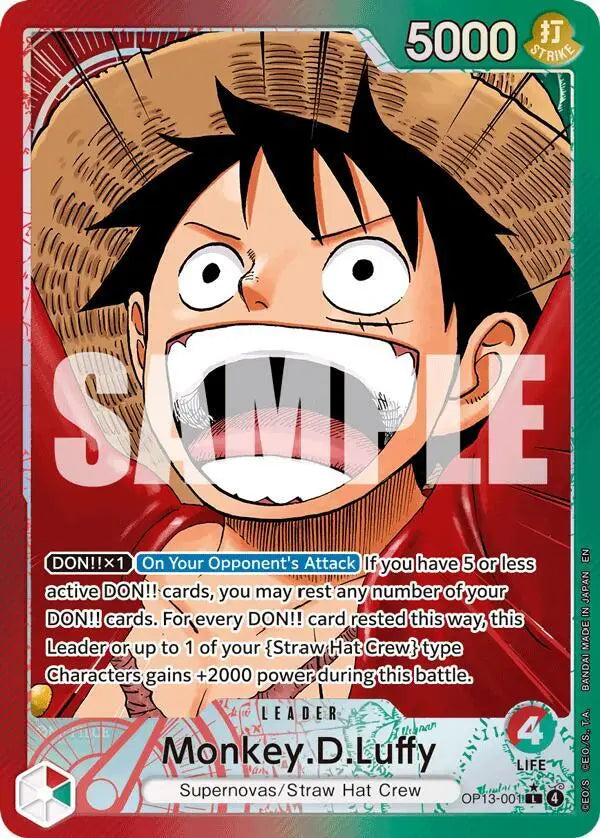 Monkey.D.Luffy (OP13-001) (Alternate Art) - Carrying On His Will (OP13) - One Piece Card Single