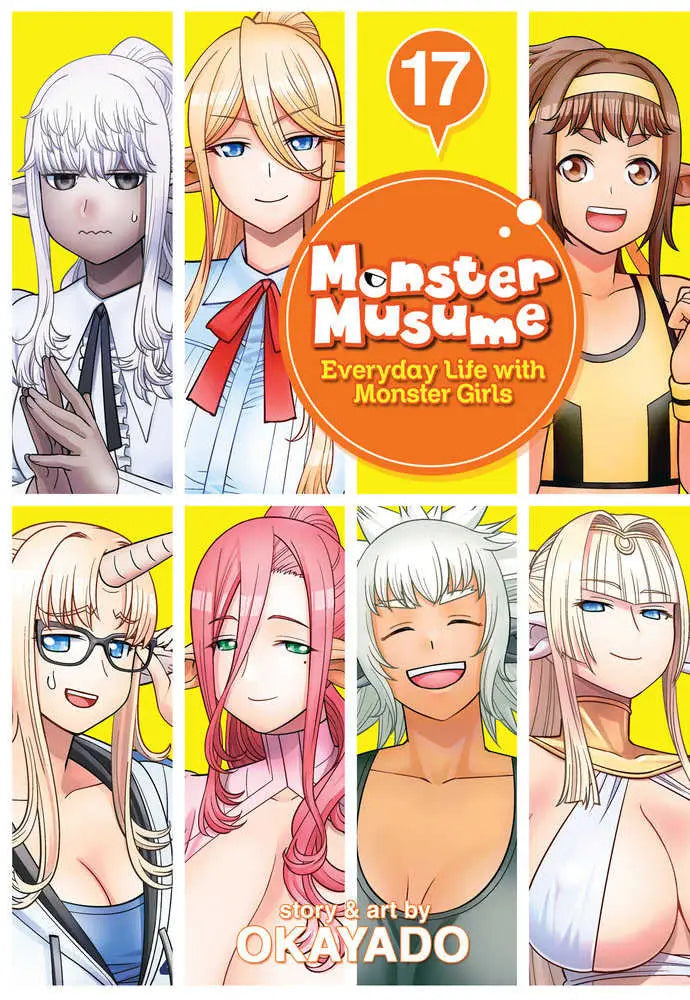Monster Musume Volume 17 manga cover featuring characters from the Monster Musume series