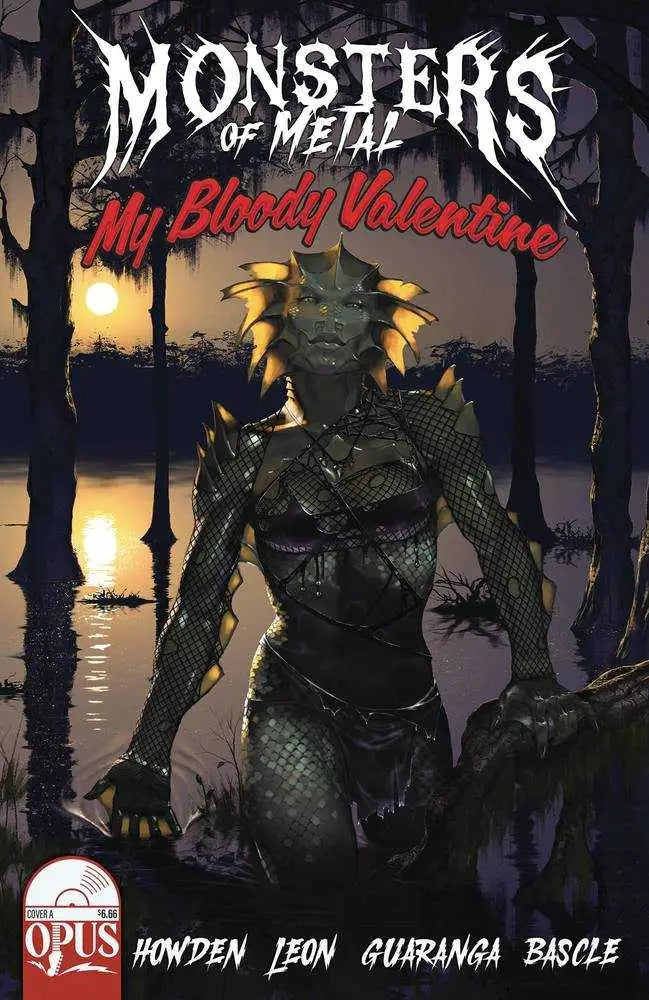Menacing armored monster from Monsters Metal Bloody Valentine One Shot trading cards