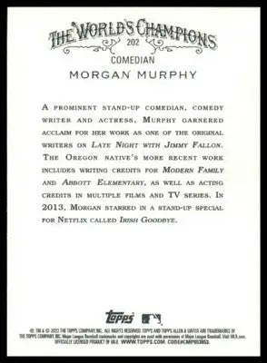 Morgan Murphy 2022 Topps Allen & Ginter #202 - Baseball Card Single