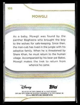🌟 Mowgli, 2025 Topps Chrome Disney #105 🌟 - Non-Sports Card Single
