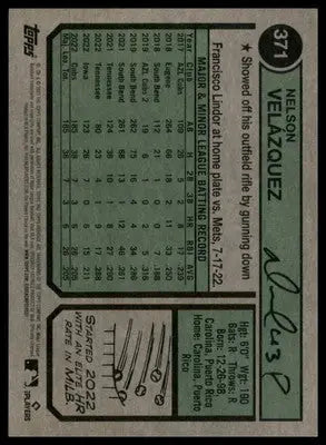Nelson Velázquez Rookie 2023 Topps Heritage #371 Chicago Cubs - Baseball Card Single