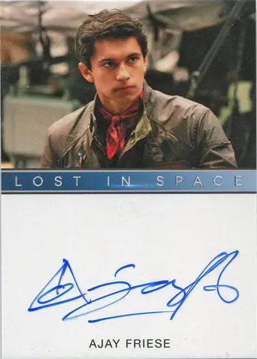 Autographed trading card of Ajay Friese as Vijay Dhar from Lost in Space series