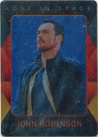Metal character trading card of John Robinson from Netflix Lost in Space Season 1