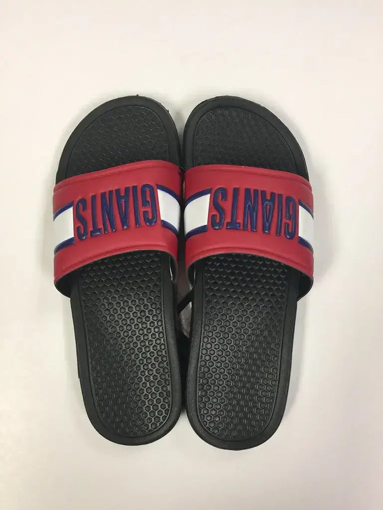 New York Giants Men’s Royal Raised Shower Sport Slide Flip Flop Sandals - Apparel