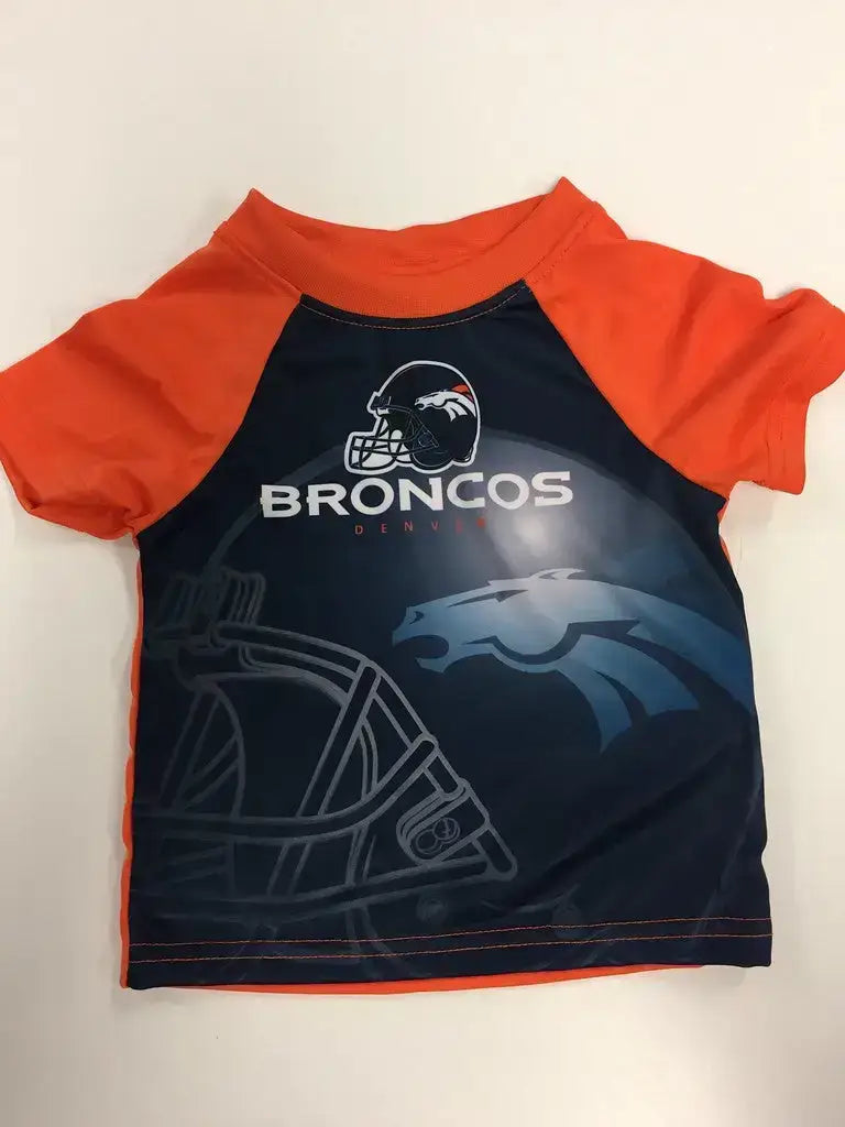 NFL Kids Short Sleeve Helmet Tee T-Shirt Denver Broncos - Apparel