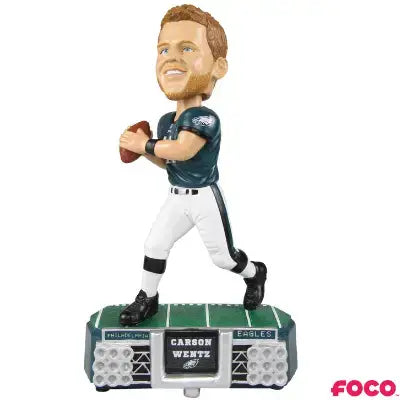 NFL Stadium Lights Bobble Head Carson Wentz Philadelphia Eagles - Collectibles