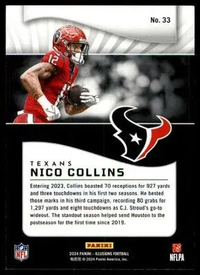 Nico Collins 2024 Panini Illusions Retail #33 Houston Texans - Football Card Single