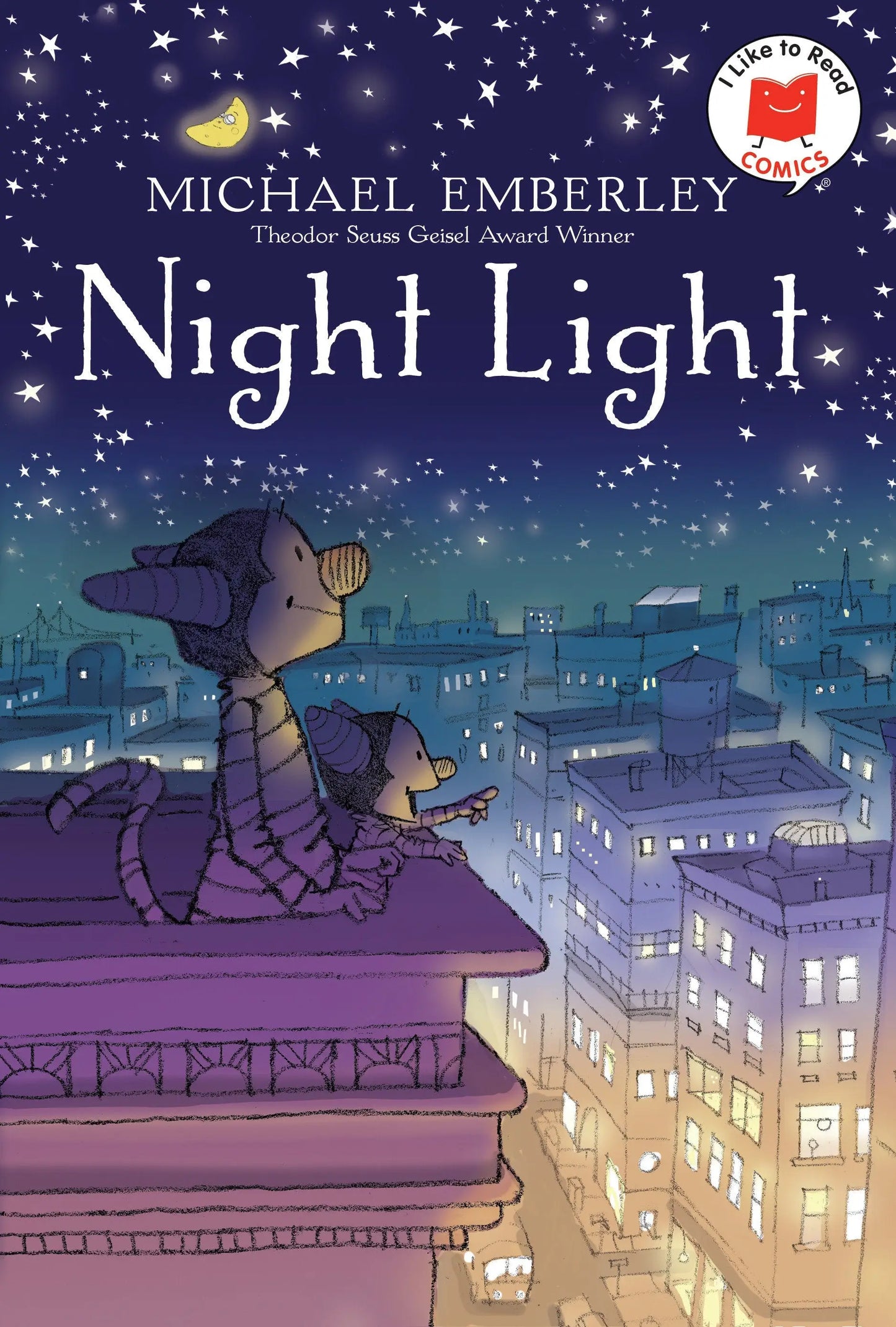 Children’s book cover for Night Light featuring vibrant illustrations to help read comics