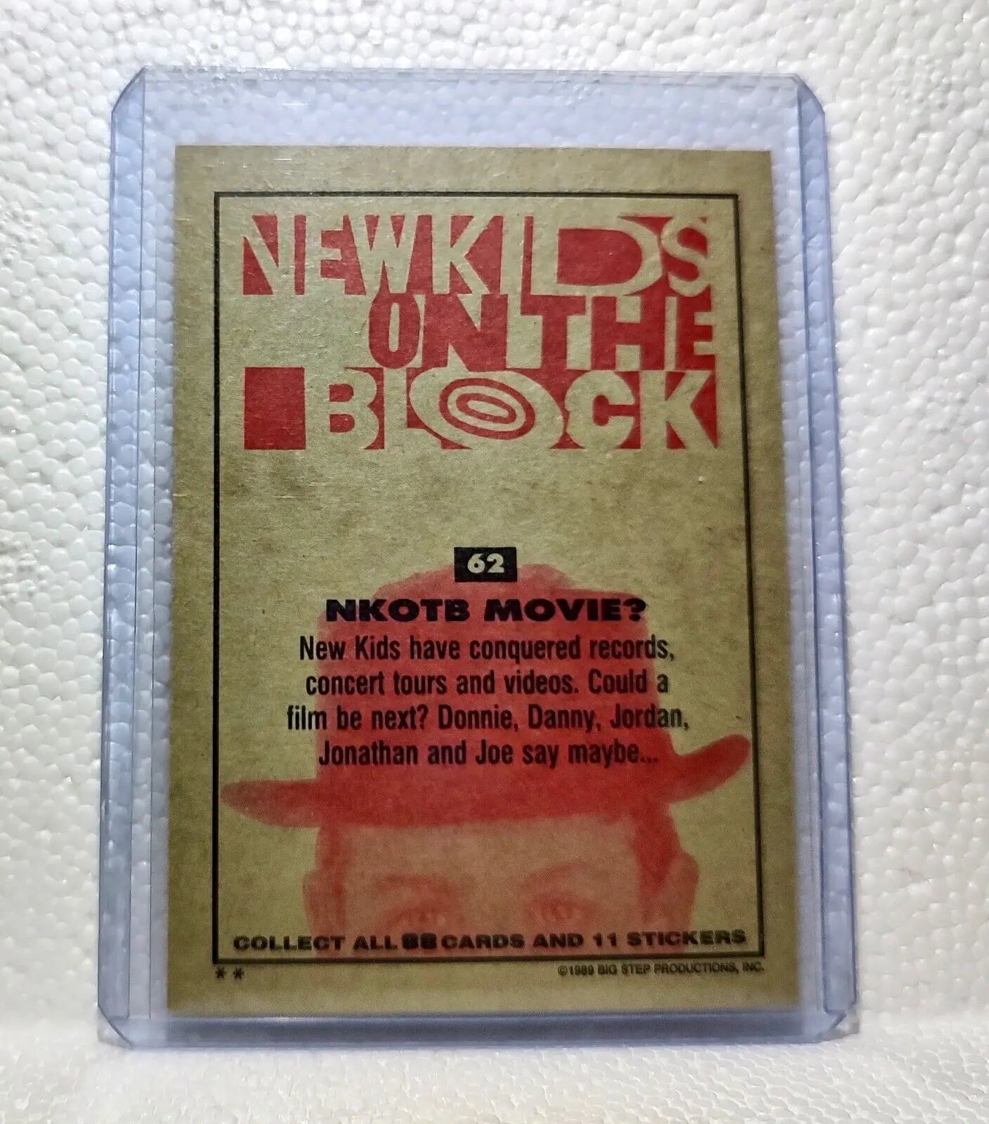 NKOTB Movie? 1989 New Kids on the Block #62 Trading Card - Entertainment Memorabilia