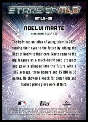 Noelvi Marte 2024 Topps Stars of MLB #SMLB-38 Cincinnati Reds - Baseball Card Single