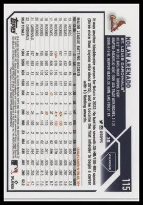 Nolan Arenado 2023 Topps Chrome Pink Refractors #115 St. Louis Cardinals - Baseball Card Single