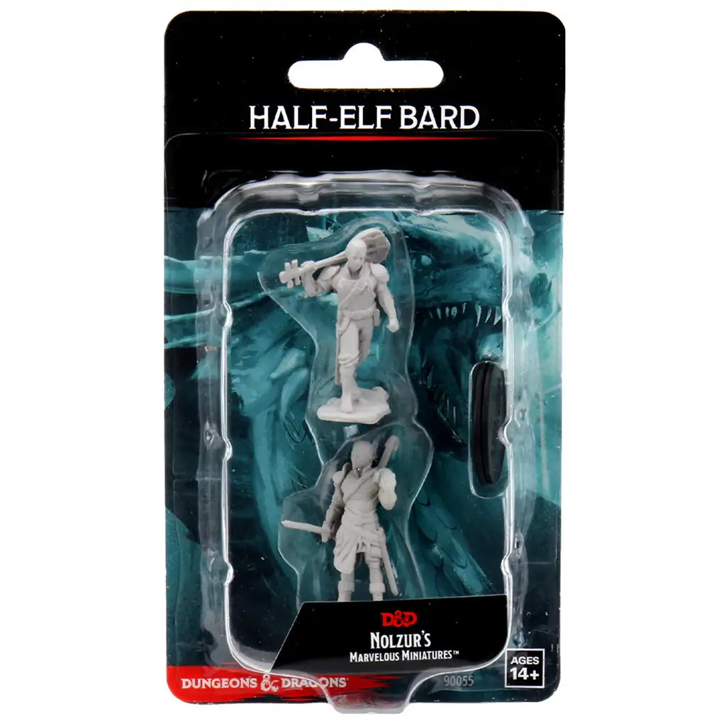 Nolzur’s Marvelous Miniatures - Unpainted: Half-Elf Bard - Miniatures - RPG