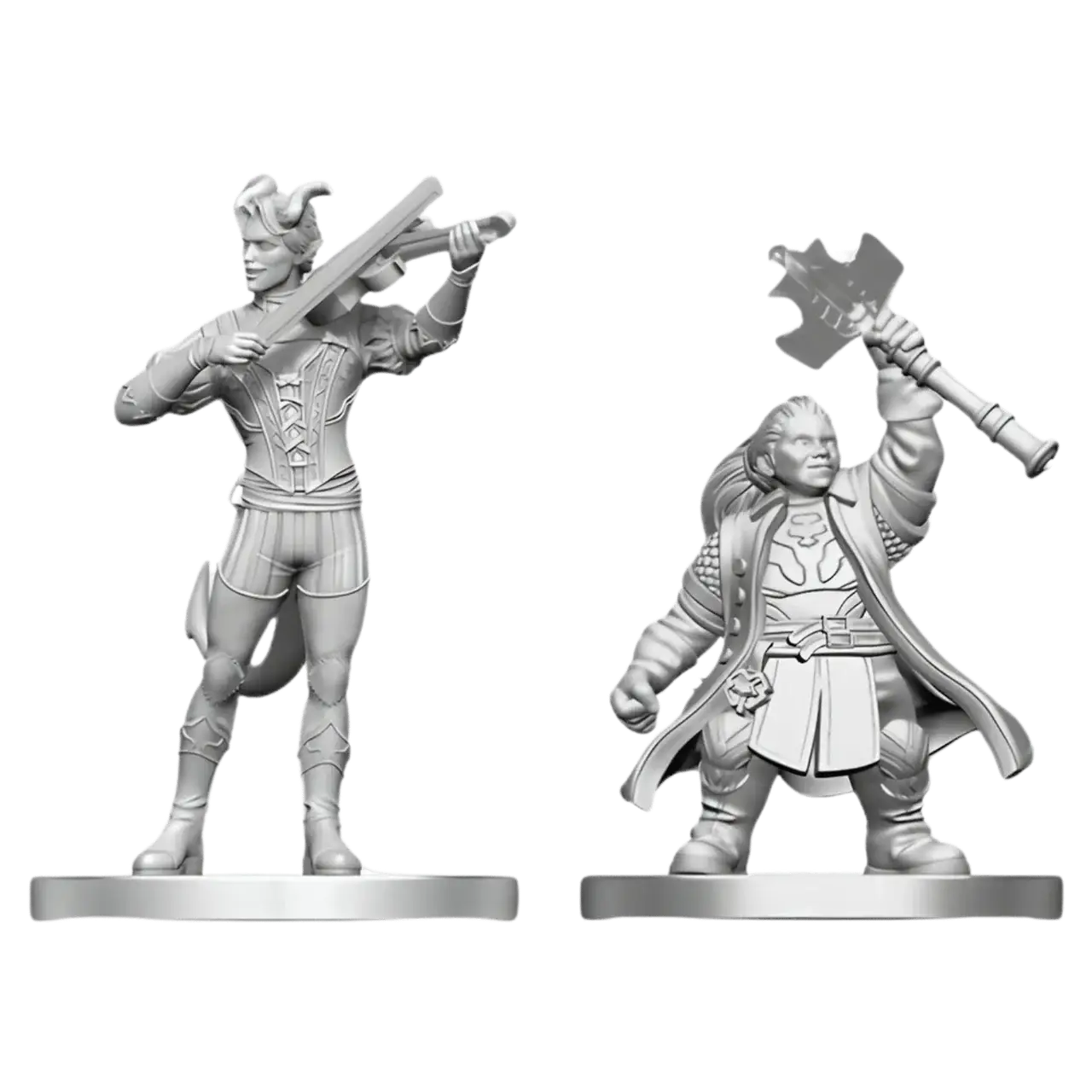 Nolzur’s Marvelous Miniatures - Unpainted: Tiefling Bard & Dwarf Cleric - Other