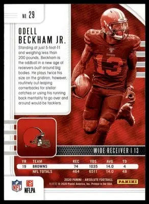 Odell Beckham Jr. 2020 Panini Absolute Retail #29 Cleveland Browns