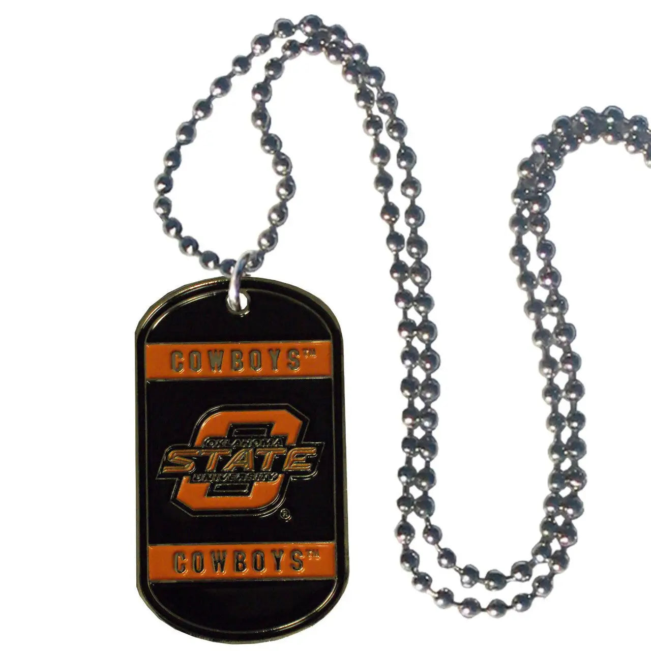 Official Licensed NCAA Necklace Dog Tag with Oklahoma State Cowboys logo and text