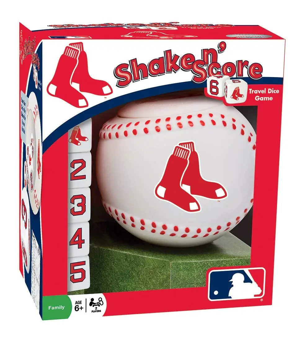 Baseball-themed board game featuring Boston Red Sox logo in MLB Shake n Score
