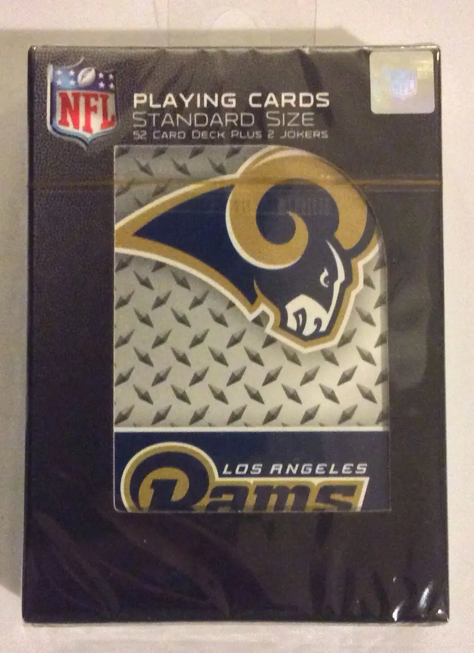 NFL playing cards featuring the Los Angeles Rams logo from Official NFL Diamond Plate Playing Cards