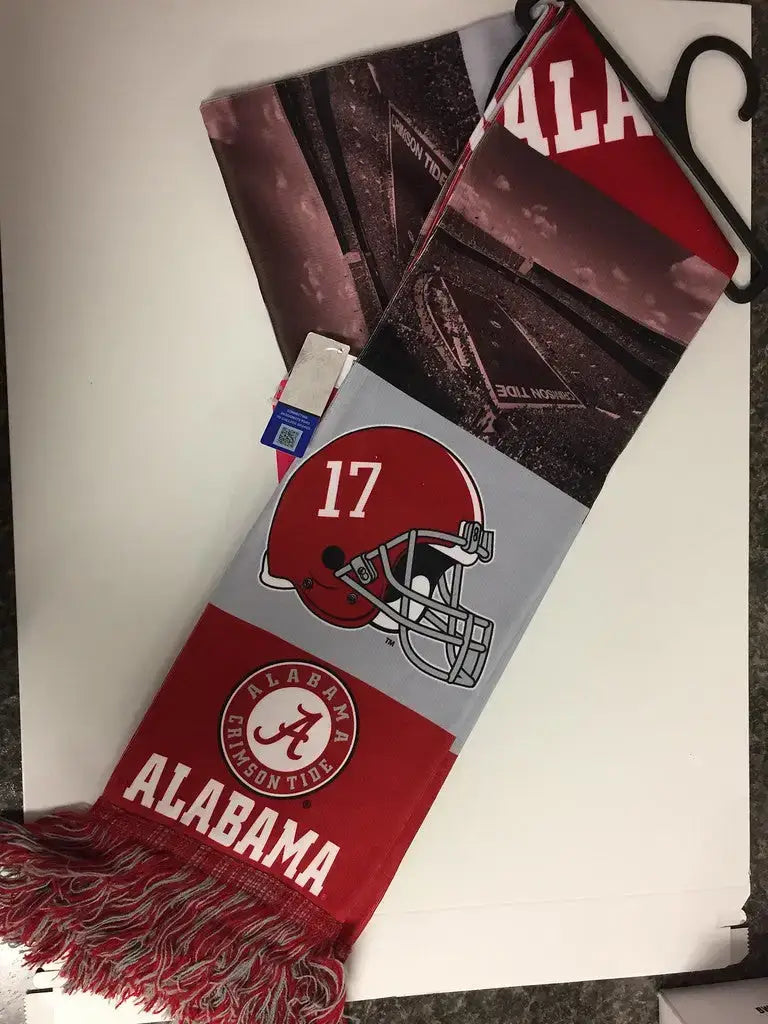 Officially Licensed NCAA Bar Design Printed Scarf Alabama Crimson Tide - Apparel