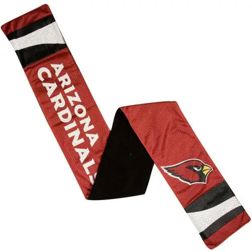 NFL Arizona Cardinals jersey scarf with team logo and colors for fans and collectors