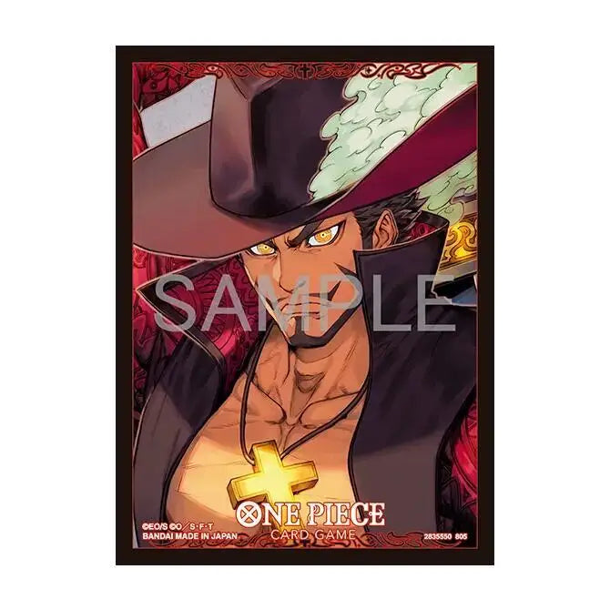 One Piece Card Game Official Sleeves - Dracule Mihawk (70-Pack) - Gaming Supplies - Card Sleeves