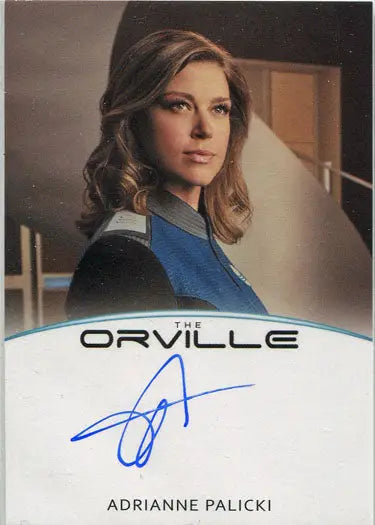 Autographed trading card of Adrianne Palicki as Cmdr. Kelly Grayson from The Orville