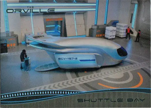 Futuristic Orville Season 1 Tour Card featuring sleek blue and white spaceship design