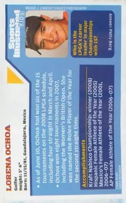 Other Sports 2008 Sports Illustrated for Kids #285 Lorena Ochoa - Other Sports Card Single