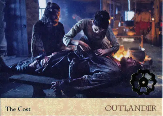 Dramatic scene of two rescuers in a rustic setting, featured in Gold Jacobite Seal Parallel