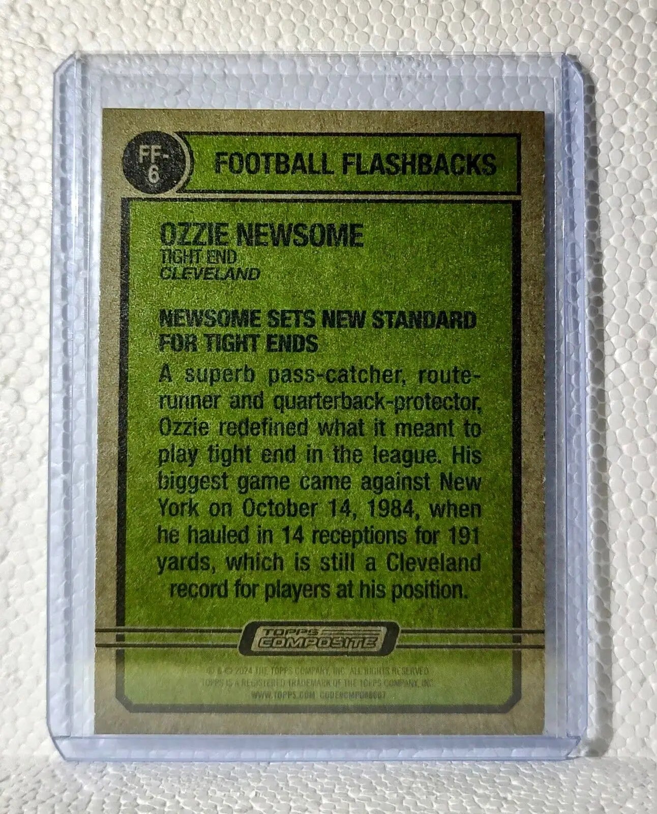 Ozzie Newsome 2023 Topps Flashbacks NFL #FF-6 Football Card Cleveland Browns