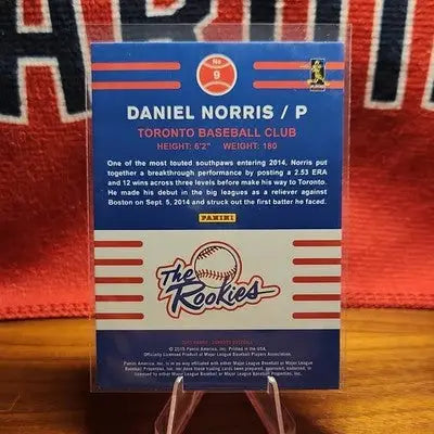 Panini 2015 Donruss The Rookies Daniel Norris RC Insert #9 Toronto MLB - Baseball Card Single