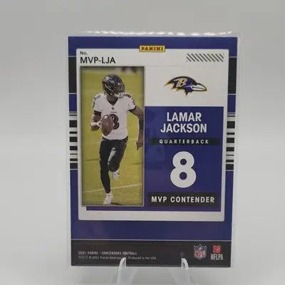 Panini 2021 Contenders Lamar Jackson MVP Contenders Insert #MVP-LJA NFL RAVENS - Football Card Single