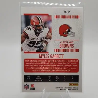 Panini 2024 Contenders Season Ticket Retail Myles Garrett #24 NFL Browns - Football Card Single