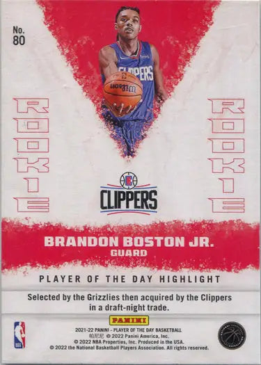 Basketball player in Los Angeles Clippers jersey holding basketball for trading cards