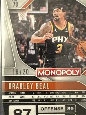 Panini Prizm Monopoly 16/20 Green Millionaire Shimmer Bradley Beal - Basketball Card Single
