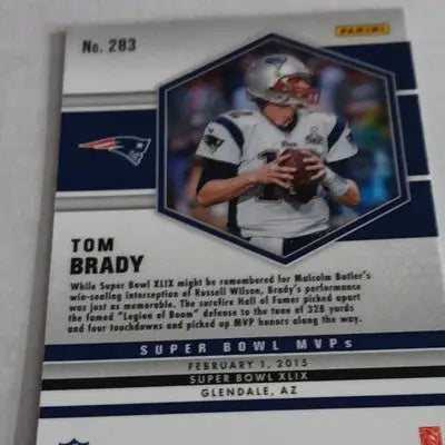 Panini Tom Brady - #283. - Football Card Single