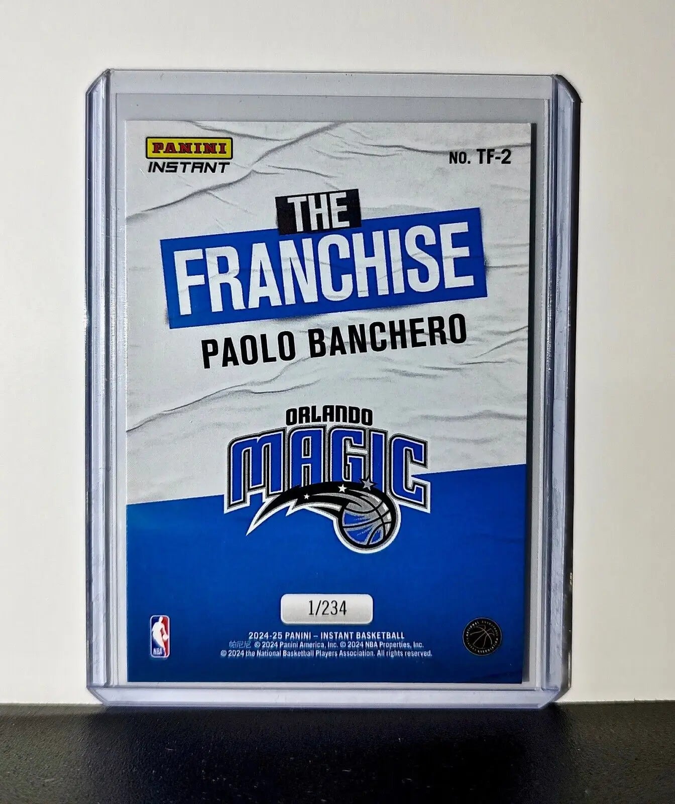 Paolo Banchero 2024-25 Panini The Franchise NBA #2 Card Orlando Magic 1/234 - Basketball Card Single