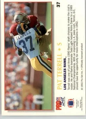 Pat Terrell - 1992 Pro Set Power - #37 - Football - Football Card Single