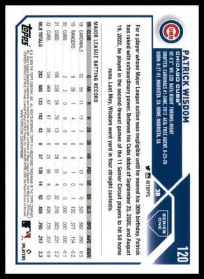 Patrick Wisdom 2023 Topps #120 Chicago Cubs - Baseball Card Single